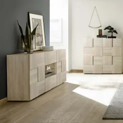 Garnero Arredamenti Madia 181x84h cm 2 ante 2 cassetti moderna samoa Obsession Rovere New