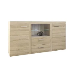 Garnero Arredamenti Madia 157x82h cm 2 ante 2 cassetti moderna chiaro Haarlem Rovere Clearance