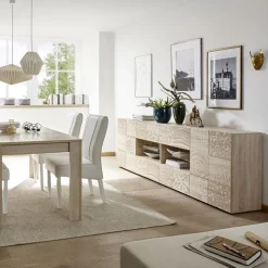 Garnero Arredamenti Madia 241x84h cm 2 ante 4 cassetti moderna samoa Paradise Rovere Online