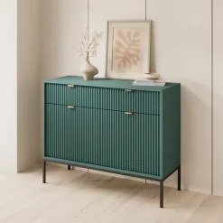 Garnero Arredamenti Madia 104x83h cm 2 ante 2 cassetti moderna design Alisa Verde New