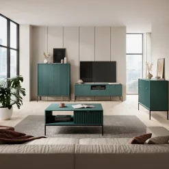 Garnero Arredamenti Madia 104x83h cm 2 ante 2 cassetti moderna design Alisa Verde New