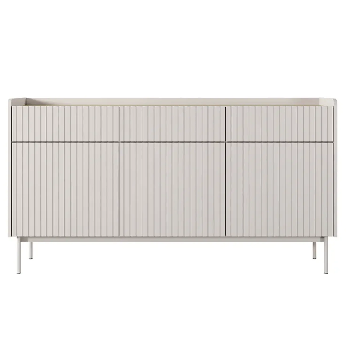 Garnero Arredamenti Madia 153x82h cm 3 ante 3 cassetti beige cannettato rovere Fioca Online