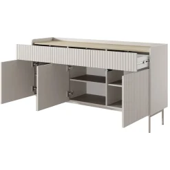 Garnero Arredamenti Madia 153x82h cm 3 ante 3 cassetti beige cannettato rovere Fioca Online