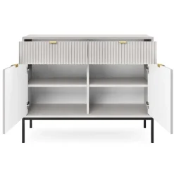 Garnero Arredamenti Madia 104x83h cm 2 ante 2 cassetti moderna Alisa Grigio Outlet