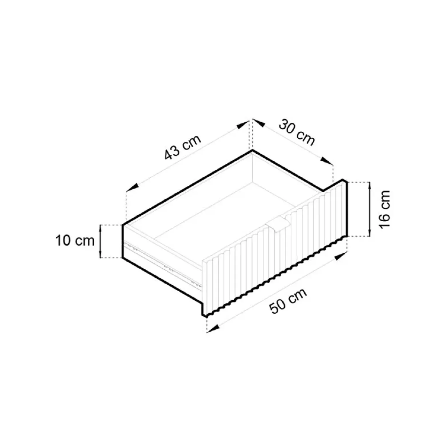 Garnero Arredamenti Madia 104x83h cm 2 ante 2 cassetti moderna Alisa Grigio Outlet