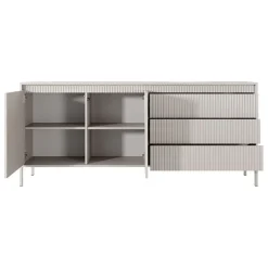 Garnero Arredamenti Madia 187x82h cm 2 ante 3 cassetti   cannettato Ciar Beige Clearance