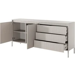 Garnero Arredamenti Madia 187x82h cm 2 ante 3 cassetti   cannettato Ciar Beige Clearance