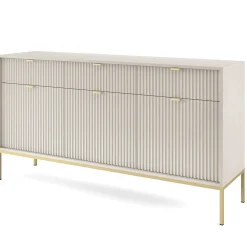 Garnero Arredamenti Madia 154x83h cm 3 ante 3 cassetti moderna Alisa Beige New