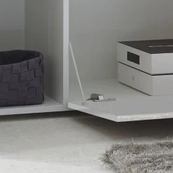 Garnero Arredamenti Madia 130x82h cm 2 ante 1 cassetto moderna bianco lucido Steppi Outlet