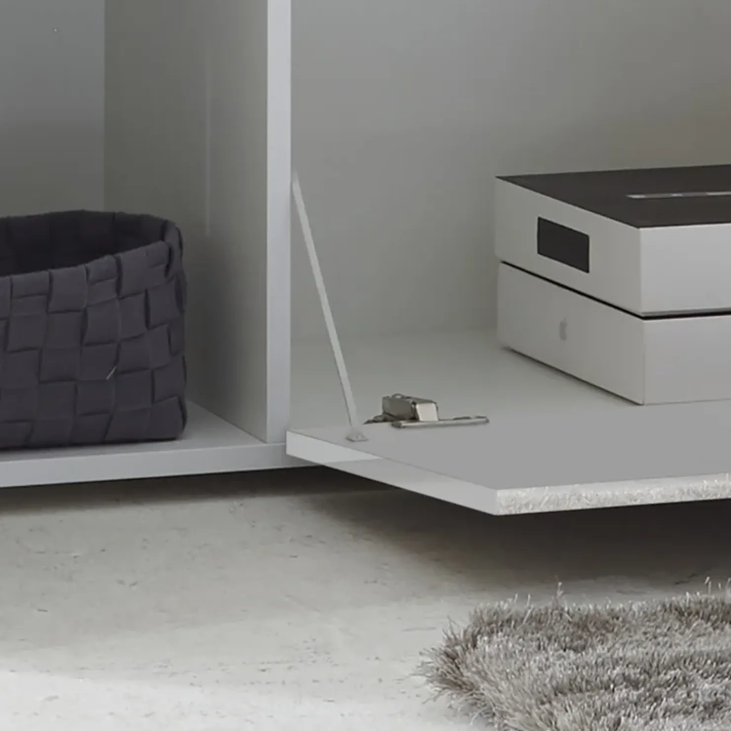 Garnero Arredamenti Madia 130x82h cm 2 ante 1 cassetto moderna bianco lucido Steppi Outlet