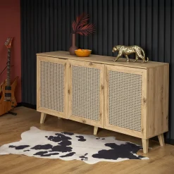 Garnero Arredamenti Madia 160x85h cm 3 ante 3 ripiani moderna rovere Sombra Sale