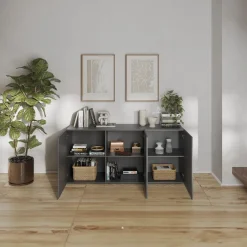 Garnero Arredamenti Madia 181x95h cm 3 ante antracite frontali serigrafati Seira Hot