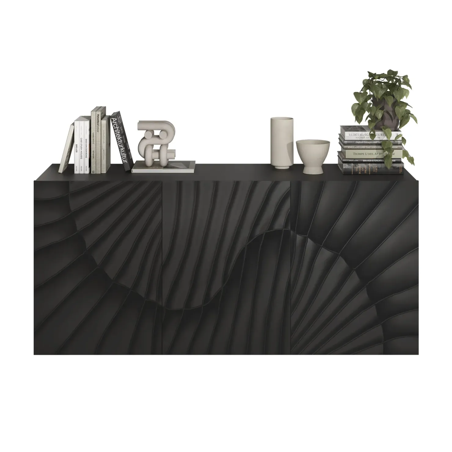 Garnero Arredamenti Madia 181x95h cm 3 ante antracite frontali serigrafati Seira Hot