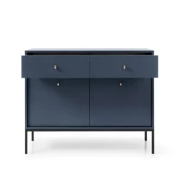 Garnero Arredamenti Madia 104x83h cm 2 ante con cassetti soggiorno notte Glory Blu Clearance