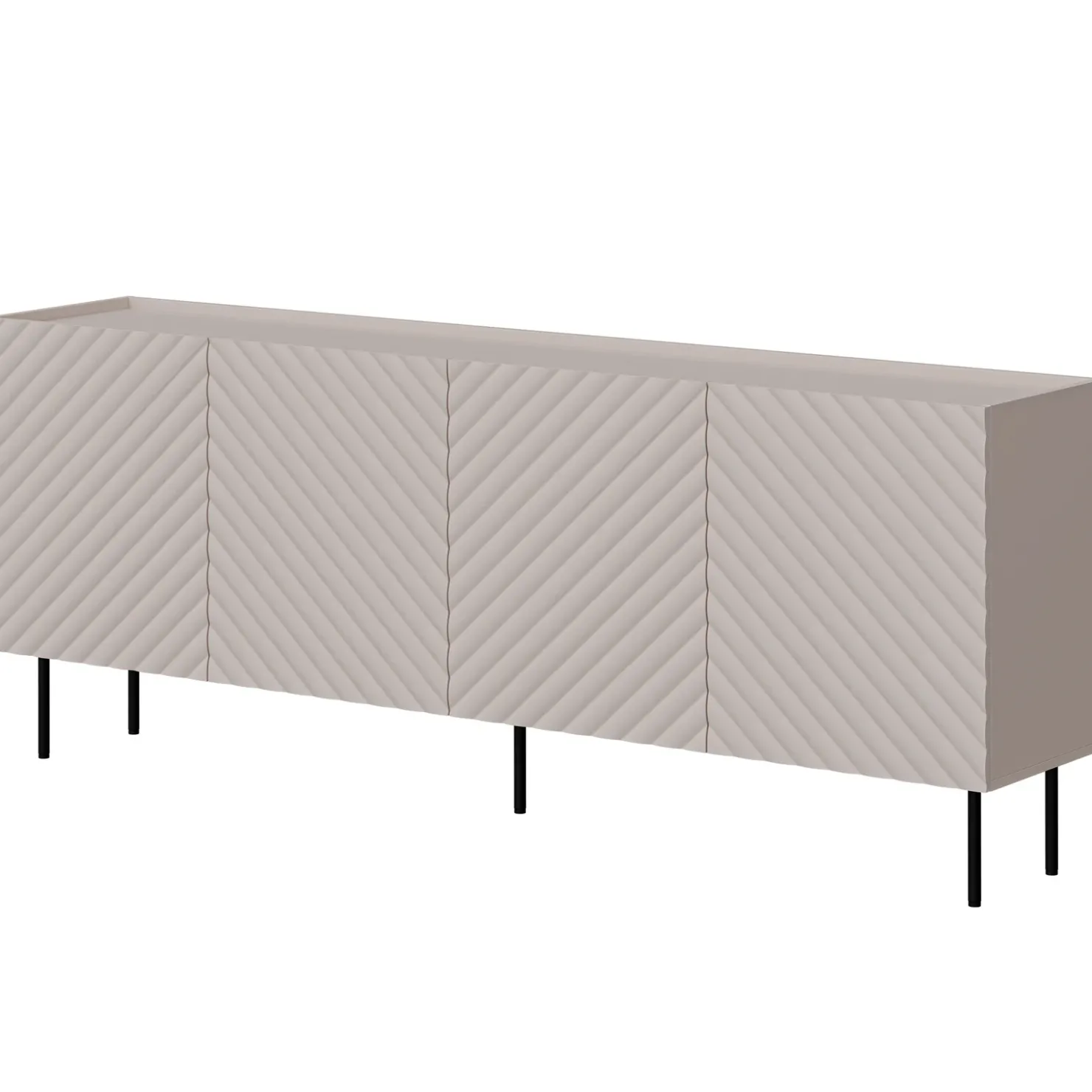 Garnero Arredamenti Madia 200x80h cm 4 ante con frontali decorati Daniele Beige Outlet