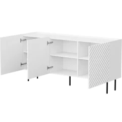 Garnero Arredamenti Madia 166x80h cm 3 ante con frontali decorati bianco Daniele Bianco Opaco Outlet