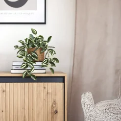 Garnero Arredamenti Madia 193x83h cm 4 ante con led cannettato nero Camelia Rovere Rustico Clearance