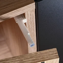 Garnero Arredamenti Madia 160x82h cm 4 ante con stampa nera soggiorno noce Mendes Best