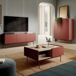 Garnero Arredamenti Madia 97x122h cm 2 ante design moderno rosso Passion New