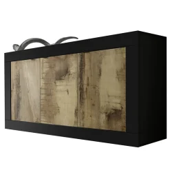 Garnero Arredamenti Madia 160x86h cm 3 ante moderna nero pero Eternity Rovere - Nero opaco Sale