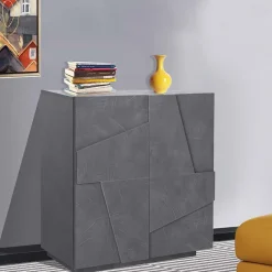 Garnero Arredamenti Madia 81x86h cm 2 ante moderna decorate Zenzero Gihome® Ossido Online