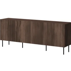 Garnero Arredamenti Madia 201x81h cm 4 ante moderna noce cannettato Gabiot Online