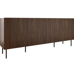 Garnero Arredamenti Madia 201x81h cm 4 ante moderna noce cannettato Gabiot Online