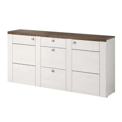 Garnero Arredamenti Madia 176x85h cm 2 ante moderna bianco frassinato rovere  Paloma 2 Bianco Frassinato - Noce New