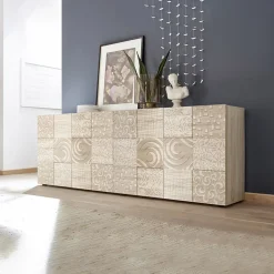 Garnero Arredamenti Madia 241x84h cm 4 ante moderna samoa Paradise Rovere