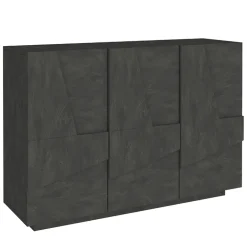 Garnero Arredamenti Madia 120x86h cm 3 ante moderna decorate Zenzero Ossido Outlet