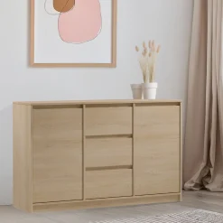 Garnero Arredamenti Madia 138x87h cm 2 ante moderna rovere Funny Hot