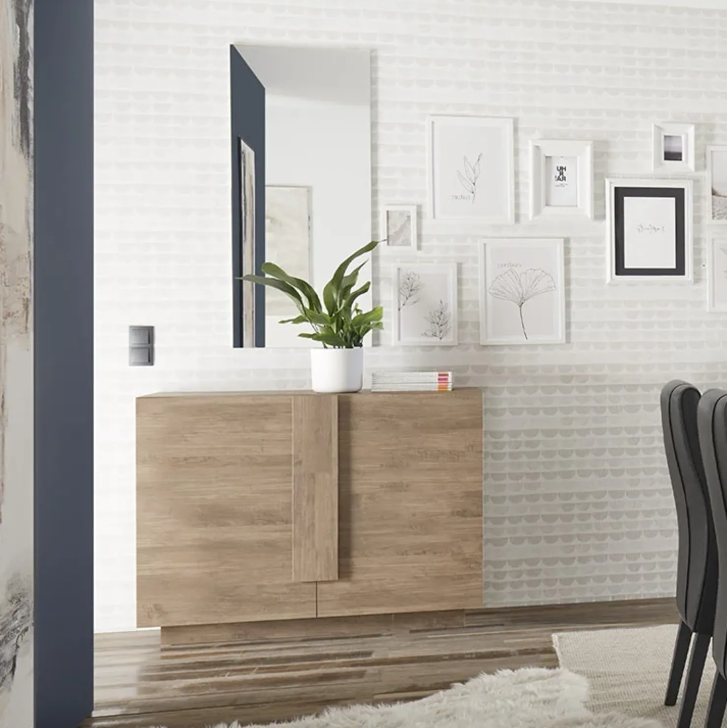 Garnero Arredamenti Madia 120x90h cm 2 ante moderna soggiorno Alvarez Rovere Discount