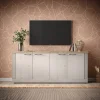 Garnero Arredamenti Madia 211x88h cm 4 ante moderna soggiorno rovere bianco frassinato Doria Sale