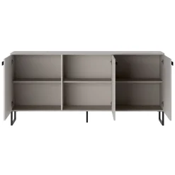 Garnero Arredamenti Madia 184x87h cm 3 ante moderna beige cashmere nero Casmira Best