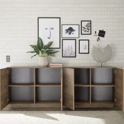 Garnero Arredamenti Madia 241x90h cm 4 ante moderna Alvarez Rovere Hot