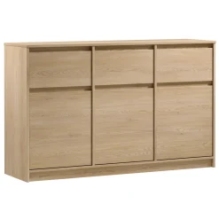 Garnero Arredamenti Madia 138x87h cm 3 ante moderna rovere Funny Clearance