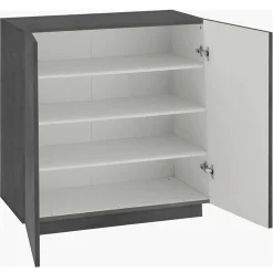 Garnero Arredamenti Madia 80x86h cm 2 ante moderna Candia Gihome® Ossido Hot