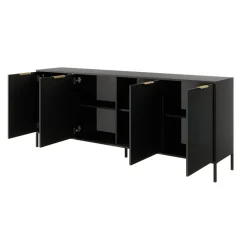 Garnero Arredamenti Madia 203x82h cm 4 ante moderna antracite Nebula Sale