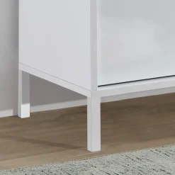 Garnero Arredamenti Madia 176x85h cm 4 ante moderna soggiorno bianco lucido Salerno Outlet