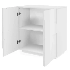 Garnero Arredamenti Madia 81x86h cm 2 ante moderna Zenzero Gihome® Bianco Lucido Sale