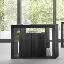 Garnero Arredamenti Madia 134x102h cm 2 ante moderna nero frassinato Trilogy Outlet