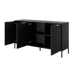 Garnero Arredamenti Madia 153x82h cm 3 ante moderna antracite Nebula Online