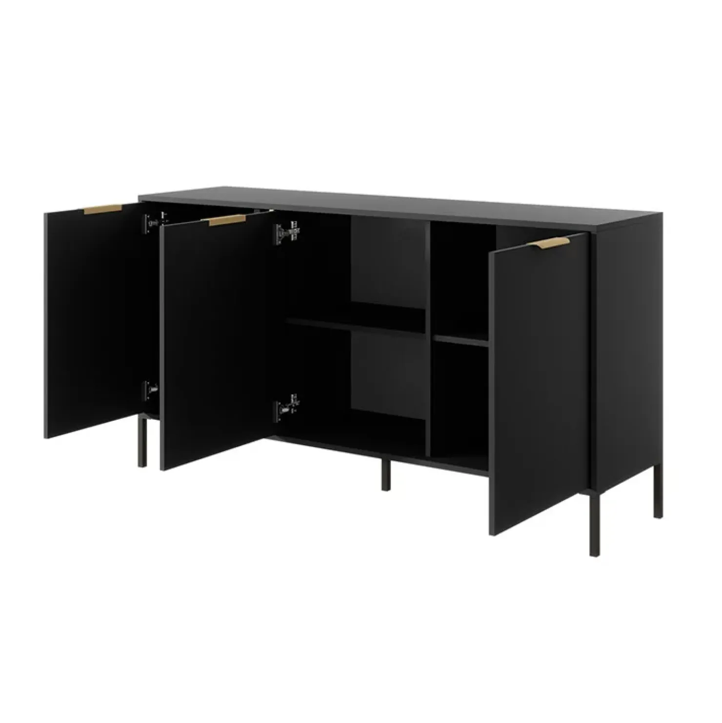 Garnero Arredamenti Madia 153x82h cm 3 ante moderna antracite Nebula Online