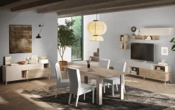 Garnero Arredamenti Madia 181x94h cm 2 ante moderna beige rovere chiaro Witty Rovere - Beige