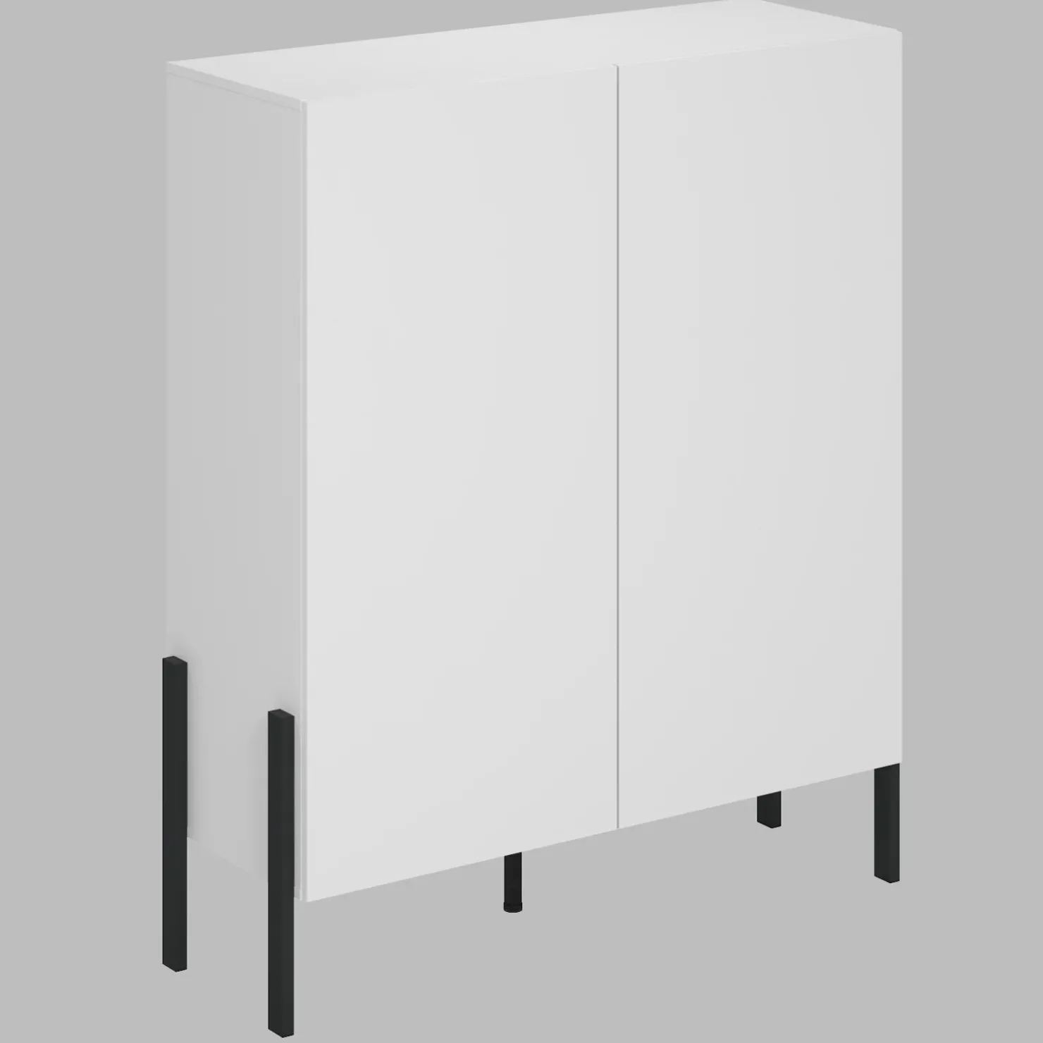 Garnero Arredamenti Madia 110x135h cm 2 ante moderna bianco Simple Bianco Opaco - Bianco opaco Outlet