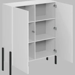 Garnero Arredamenti Madia 110x135h cm 2 ante moderna bianco Simple Bianco Opaco - Bianco opaco Outlet