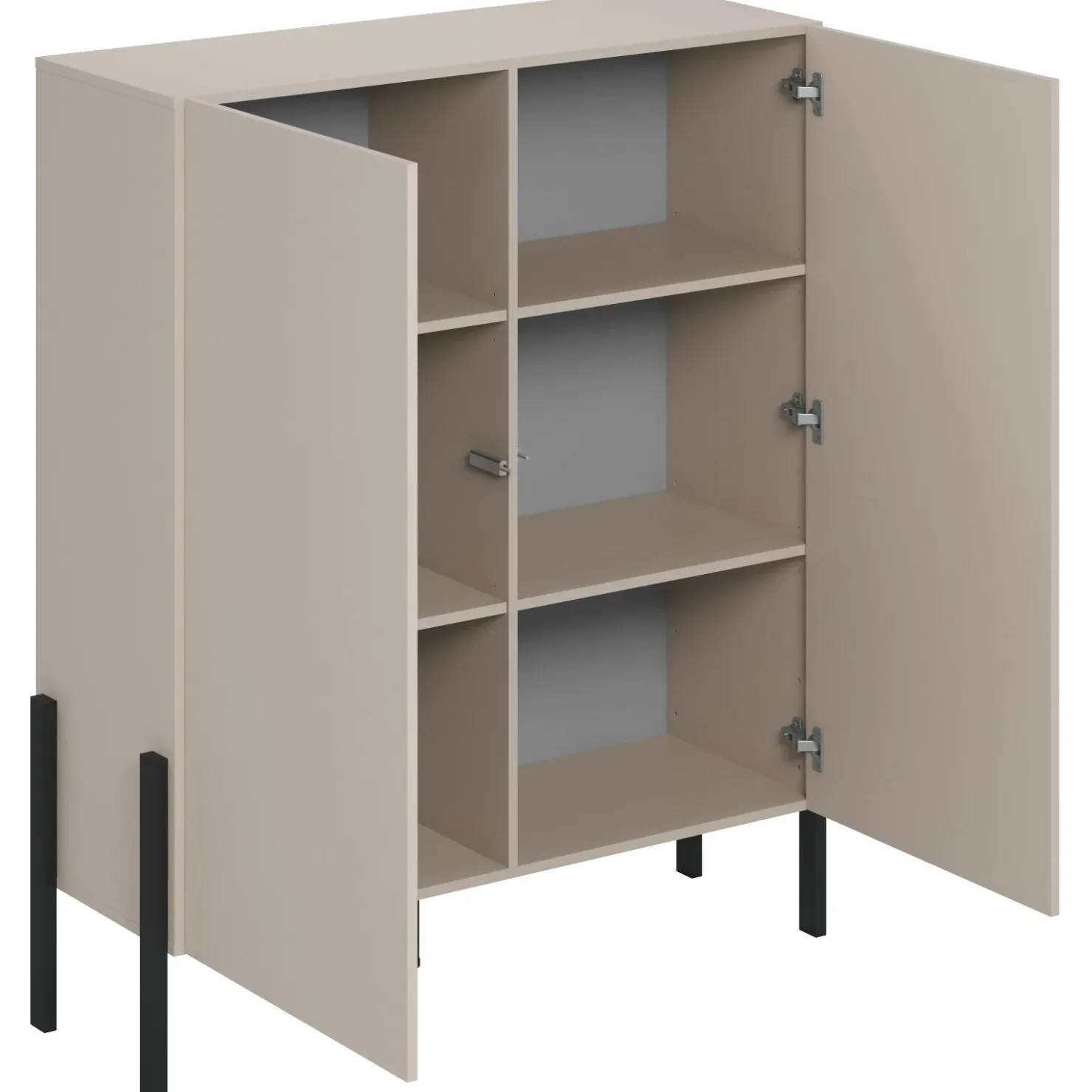 Garnero Arredamenti Madia 110x135h cm 2 ante moderna beige cashmere Simple Beige - Beige