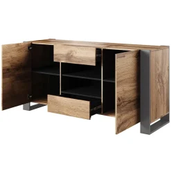 Garnero Arredamenti Madia 164x80h cm 2 ante moderna soggiorno rovere grigio Tampere Hot