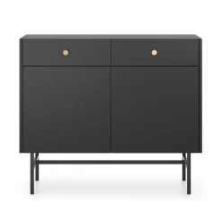 Garnero Arredamenti Madia 105x90h cm 2 ante moderna nero Eterna Nero Opaco Clearance