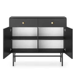 Garnero Arredamenti Madia 105x90h cm 2 ante moderna nero Eterna Nero Opaco Clearance